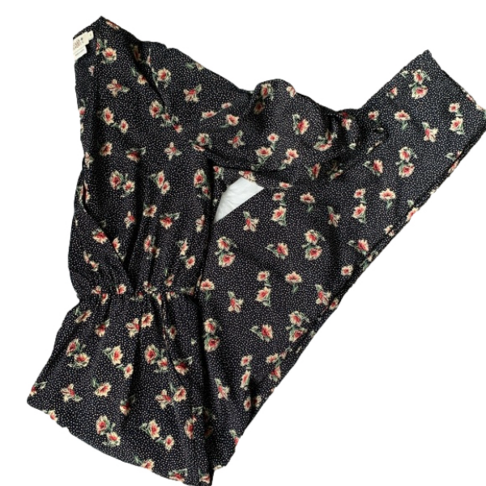 Molly Bracken Floral V Neck Jumpsuit Size Small
